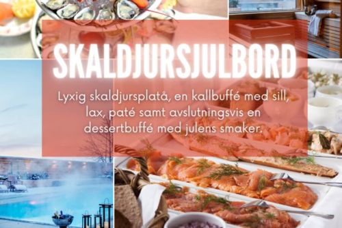 Skaldjursjulbord på Welcome Hotel