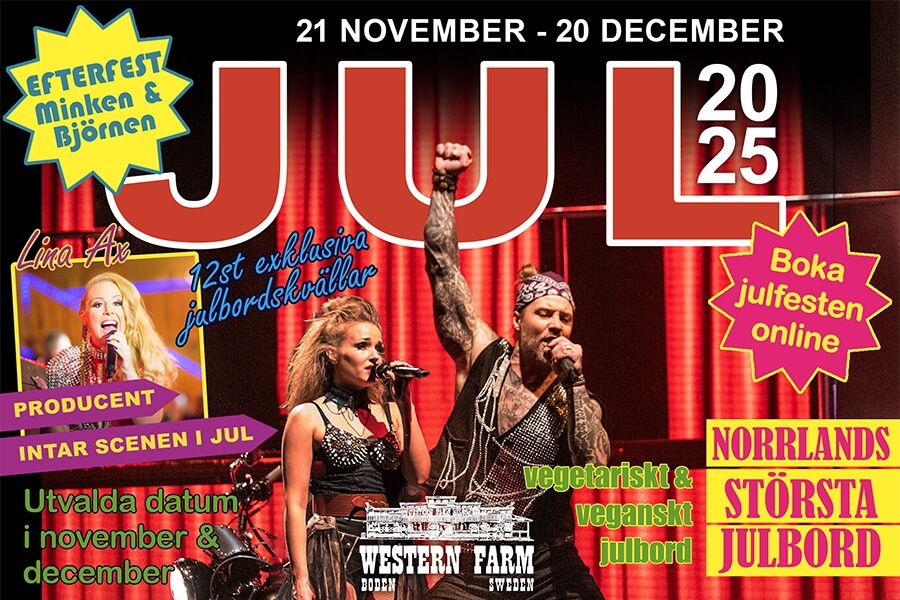 Julbord & Showupplevelse på Western Farm